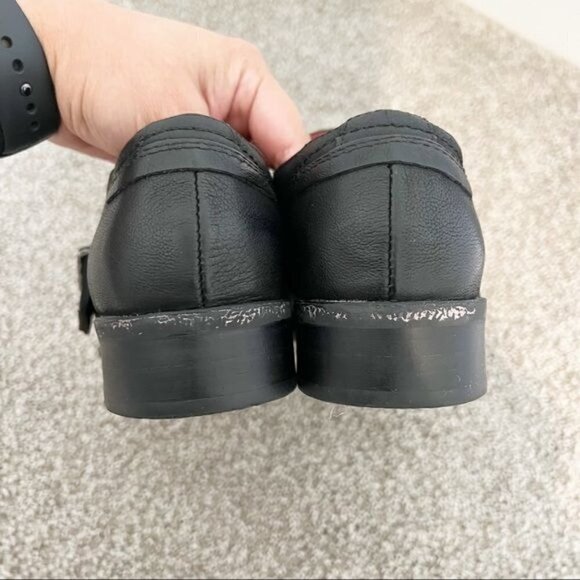 OTBT Straggler Leather Oxford Heel Shoes in Black Casual Academia Women's Size 6 - Picture 3 of 7